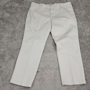 Van Heusen Flex Straight Leg Khaki Chino Pants Mens 42x29 Tan Stretch Slacks